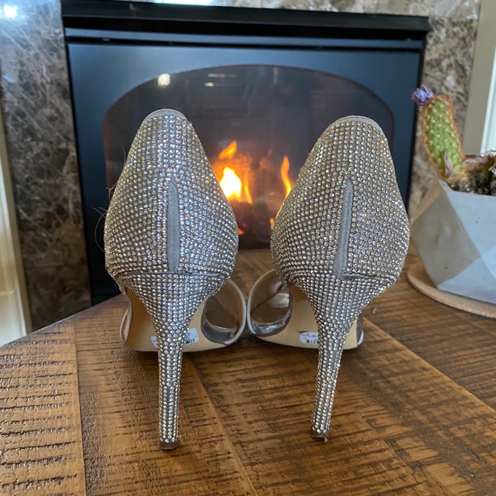 Windsor Selina Silver Sparkly Heels - Picture 4 of 4